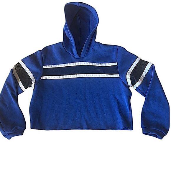 Revolution Dancewear Tenth House Dance Fleece Cropped Hoodie with Mesh Design! - Picture 1 of 7